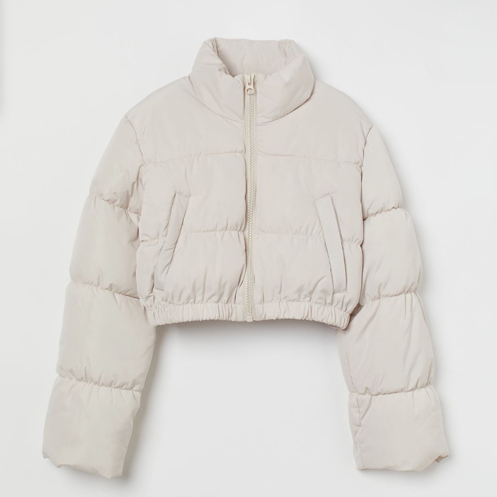 cropped puffer coat